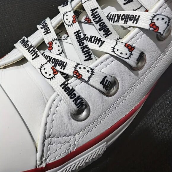 Hello Kitty Cartoon Pattern Shoelaces 2pcs (2 Pairs) Set 47" Sanrio NWT - Picture 1 of 1